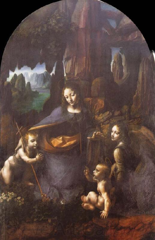 Leonardo  Da Vinci Madonna of the Rocks Norge oil painting art